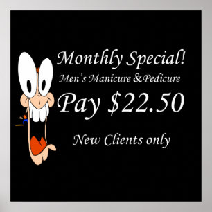 Men's Pedicure Manicure Poster Matte