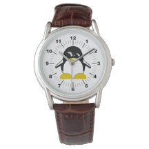 Men's Penguin Classic Brown Leather Strap Watch