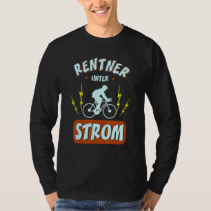 Mens Pensioner Under Current E Bike Bicycle Cyclin T-Shirt