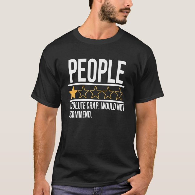 Mens  People Review Misanthropic Social Anxiety In T-Shirt (Front)