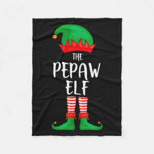 Mens Pepaw Elf Christmas Party Matching Family Gro Fleece Blanket