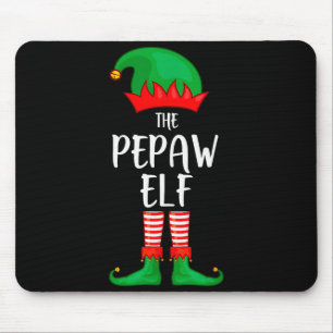Mens Pepaw Elf Christmas Party Matching Family Gro Mouse Pad