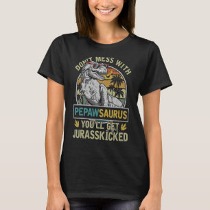 Mens Pepaw Rex Saurus Papasaurus Dinosaurs Men Fat T-Shirt