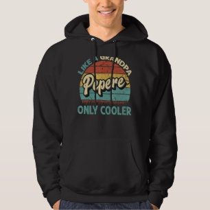 Mens Pepere Like A Grandpa Only Cooler Vintage Dad Hoodie