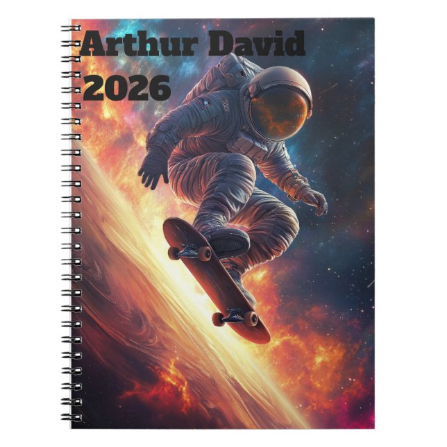 Men's Personalised 2026 Spiral Photo Notebook (Front)