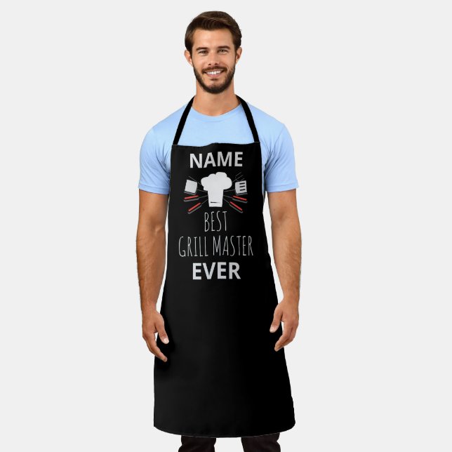 Men's Personalised All-Over Print Apron (Worn)