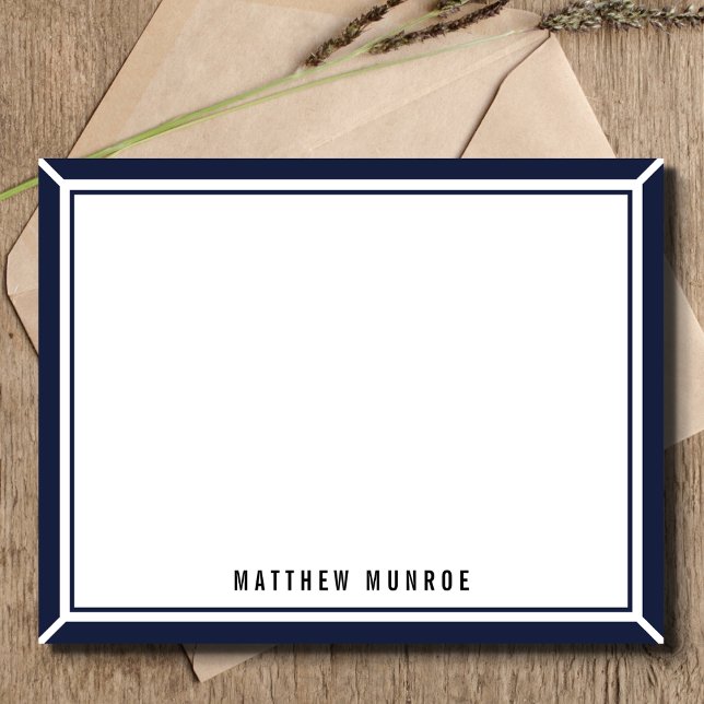 Men's Personalised Flat Note Card (Creator Uploaded)