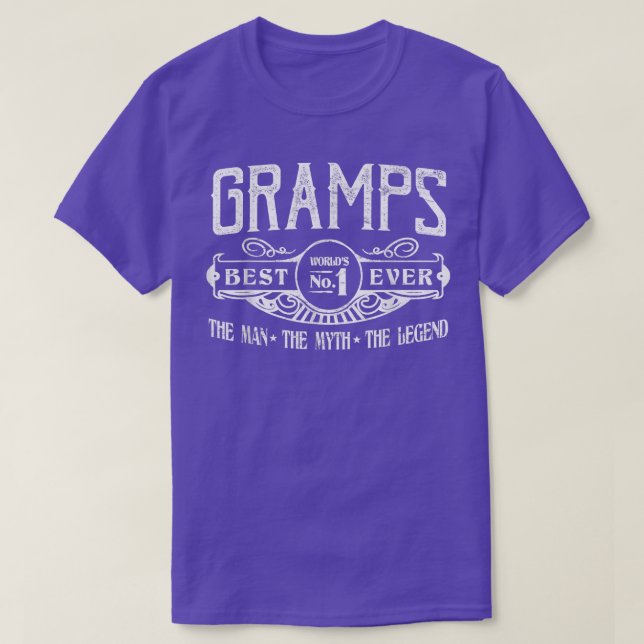 Mens Personalised Gramps Best No  T-Shirt (Design Front)