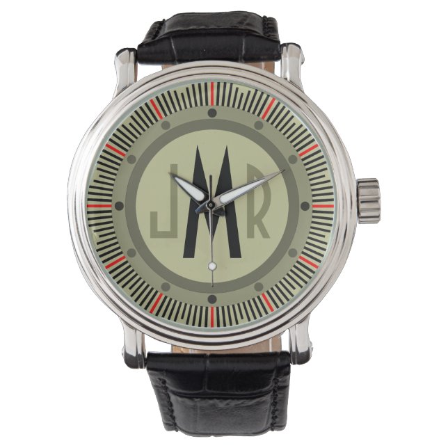 Mens Personalised Monogram Watch (Front)