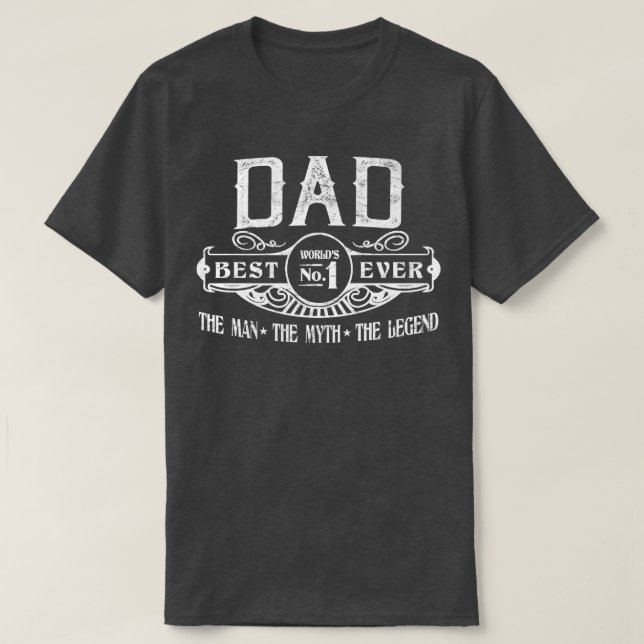 Mens Personalized Dad Best No  T-Shirt (Design Front)