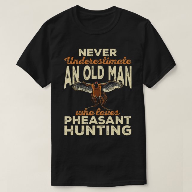 Mens Pheasant Hunting Upland Bird Hunting T-Shirt (Design Front)