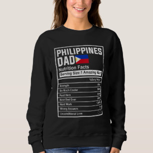 Mens Philippines Dad Nutrition Facts Father's Day Sweatshirt