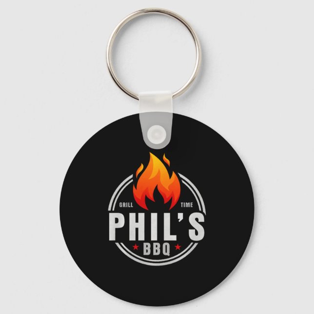 Mens phil's bbq premium  key ring (Front)