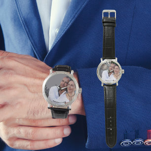 Mens PHOTO Watch 25th 50th Husband ANY Anniversary