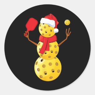 Mens Pickleball Christmas Shirt Funny Pickleball S Classic Round Sticker