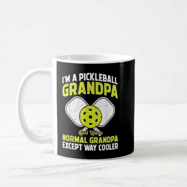 Mens Pickleball Grandpa Funny Pickleball Player Gr Coffee Mug (Left)