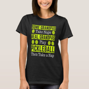 Mens Pickleball Grandpa Saying Pickleball Paddles T-Shirt