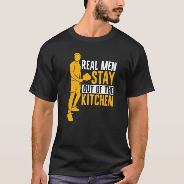 Mens Pickleball Player  Real Men Stay Out Of The K T-Shirt (Front)