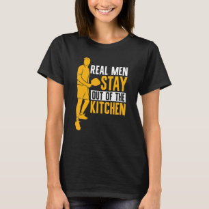 Mens Pickleball Player   Real Men Stay Out Of The  T-Shirt