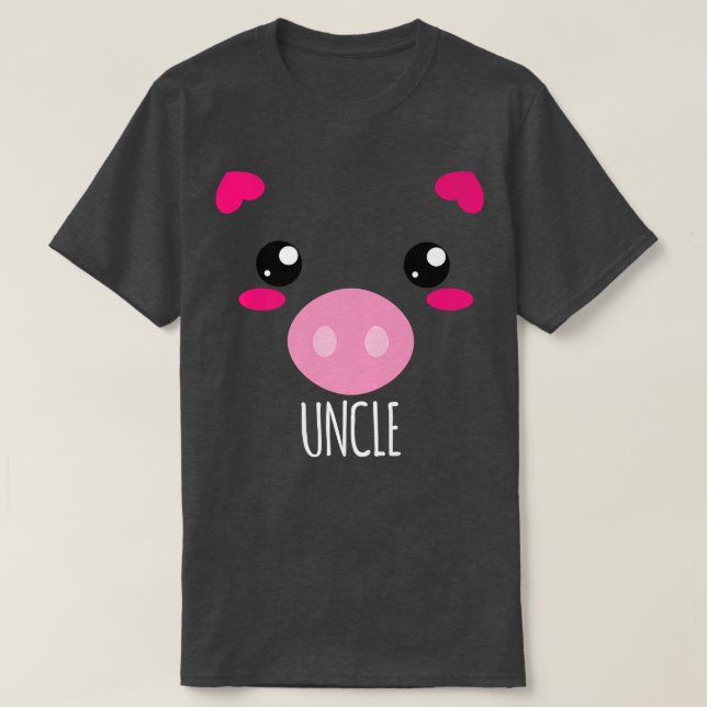 Mens Pig Face Kawaii Halloween Costume For Uncle F T-Shirt (Design Front)