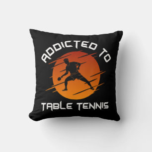 Mens Ping Pong Player Addicted To Table Tennis Cushion
