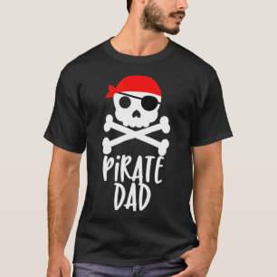 Mens Pirate Dad Skull and Crossbones Tshirt Tee S