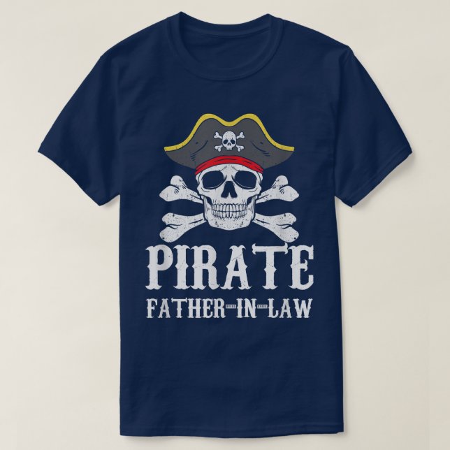 Mens Pirate FatherInLaw Father Matching Family Hal T-Shirt (Design Front)