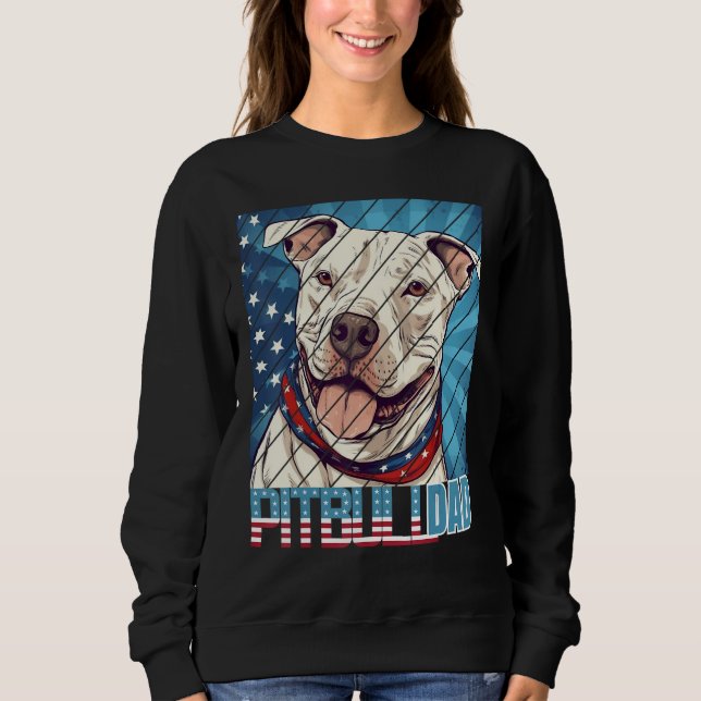 Mens Pit bull pitbul Dad For Men Sweatshirt (Front)