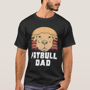 Mens Pitbull Dad Dog American Pitbull Terrier Dog T-Shirt