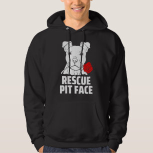 Mens Pitbull Rescue Pit Face Funny Cute Pitbull Do Hoodie