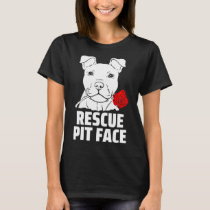 Mens Pitbull Rescue Pit Face Funny Cute Pitbull Do T-Shirt