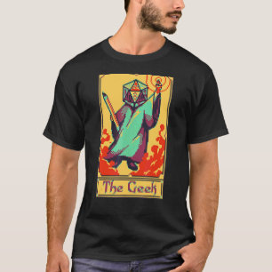 Mens Pixelated Tarot The Geek Retro Vintage Gamer T-Shirt