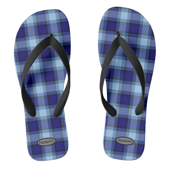 Men's Plaid Flip-flops HAMbWG Kid's Flip Flops (Footbed)