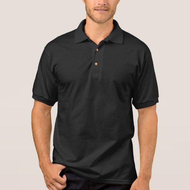 Mens Plain Black Polo Shirt | Zazzle.com.au