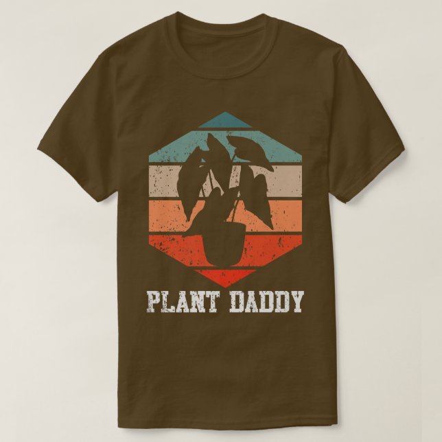 Mens Plant Daddy  Plant Dad Nature Gardener Garden T-Shirt (Design Front)