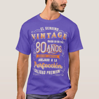 Mens Playera Cumpleanos 80 80th Birthday gift for T-Shirt