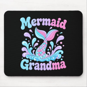Mens playful mermaid tail with water splashes mouse pad