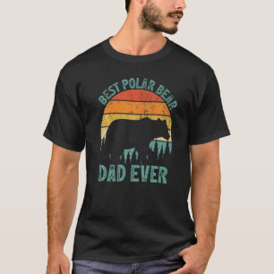 Mens Polar Bear Vintage Best Polar Bear Dad Ever F T-Shirt