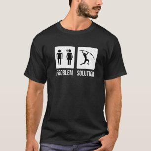 Mens Pole Vault Vaulter Jump Problem Solution T-Shirt