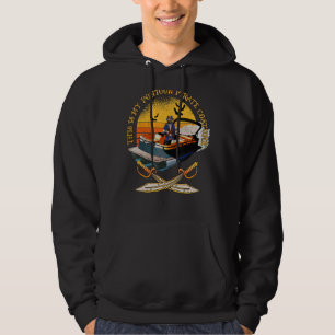 Mens  Pontoon Boat Pirate Captain Costume  Pontoon Hoodie