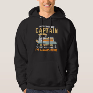 Mens Pontoon Captain Men Pontooning Boat Owner Su Hoodie