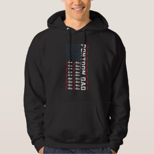 Mens Pontoon Dad Boating American Flag July The 4t Hoodie