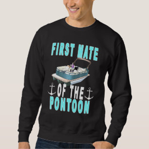 Mens Pontoon First Mate Pontoon Captain And First  Sweatshirt