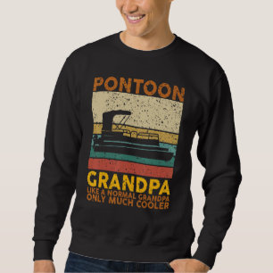 Mens Pontoon Grandpa Captain Of The Boat Vintage F Sweatshirt