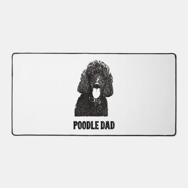 Mens Poodle Dad - Standard Poodle Dad Desk Mat (Front)
