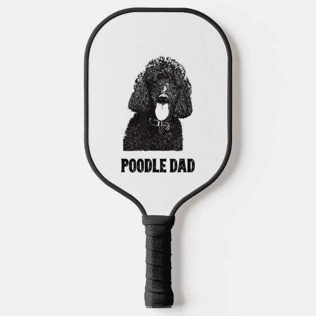 Mens Poodle Dad - Standard Poodle Dad Pickleball Paddle (Front)