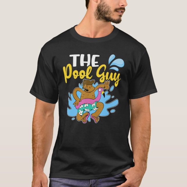 Mens Pool Guy Swimming Pool Maintenance T-Shirt (Front)