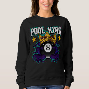 Mens Pool King Billiard Players Snooker 8 Balls Sweatshirt