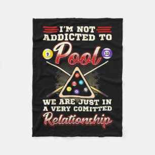 Mens Pool Player 8 Ball Billiards Shooting Pool Fleece Blanket