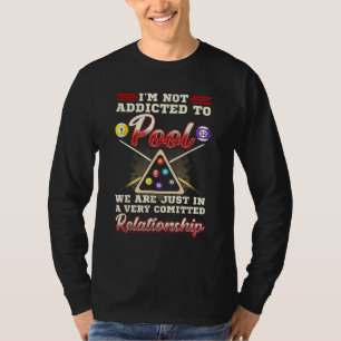 Mens Pool Player 8 Ball Billiards Shooting Pool T-Shirt